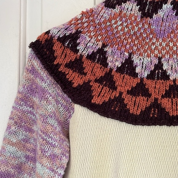 Free People | Swit The Small Stuff Mock Neck Fair Isle Sweater Small Femm Combo - Picture 8 of 12